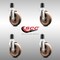 Service Caster 5 Inch 316SS High Temp Glass Filled Nylon 1-7/8 Inch Expanding Stem Caster Set SCC-SS316EX20S514-GFNSHT-178-4 - alternate 2